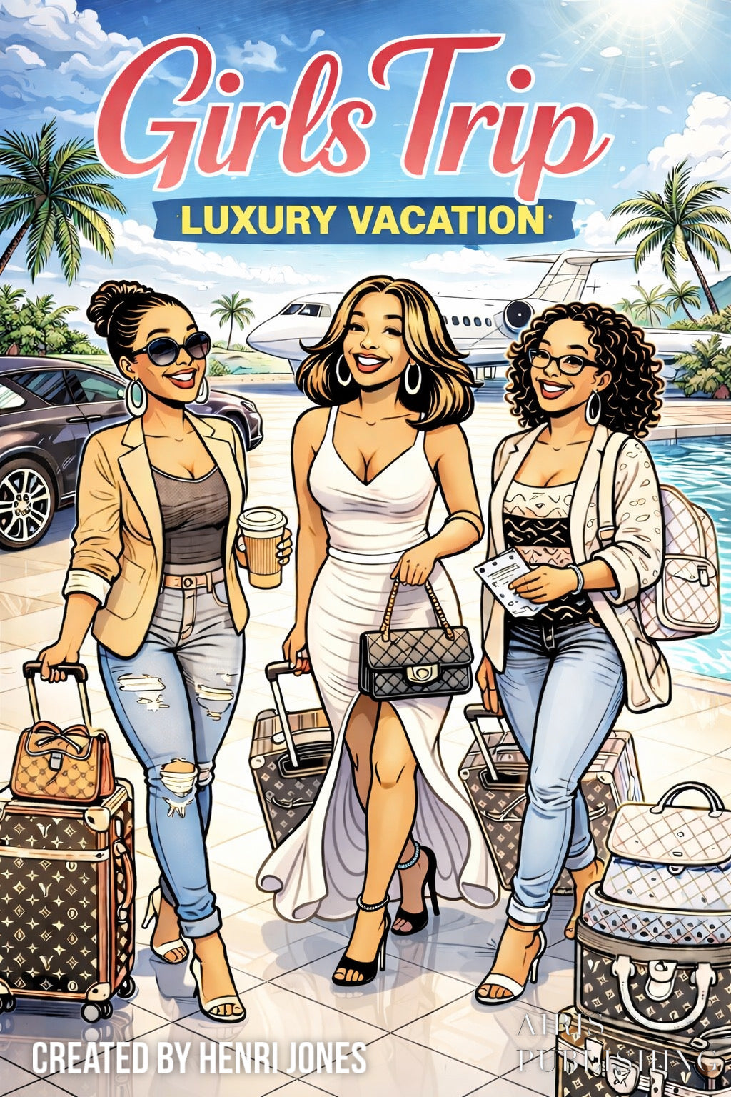 Girl’s Trip: Luxury Vacation Coloring Book